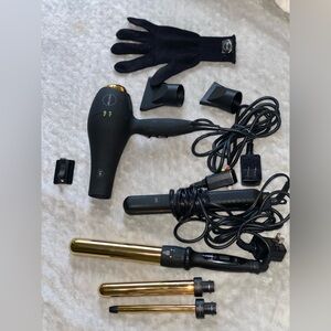GHD Black and Gold Hair Styling Set